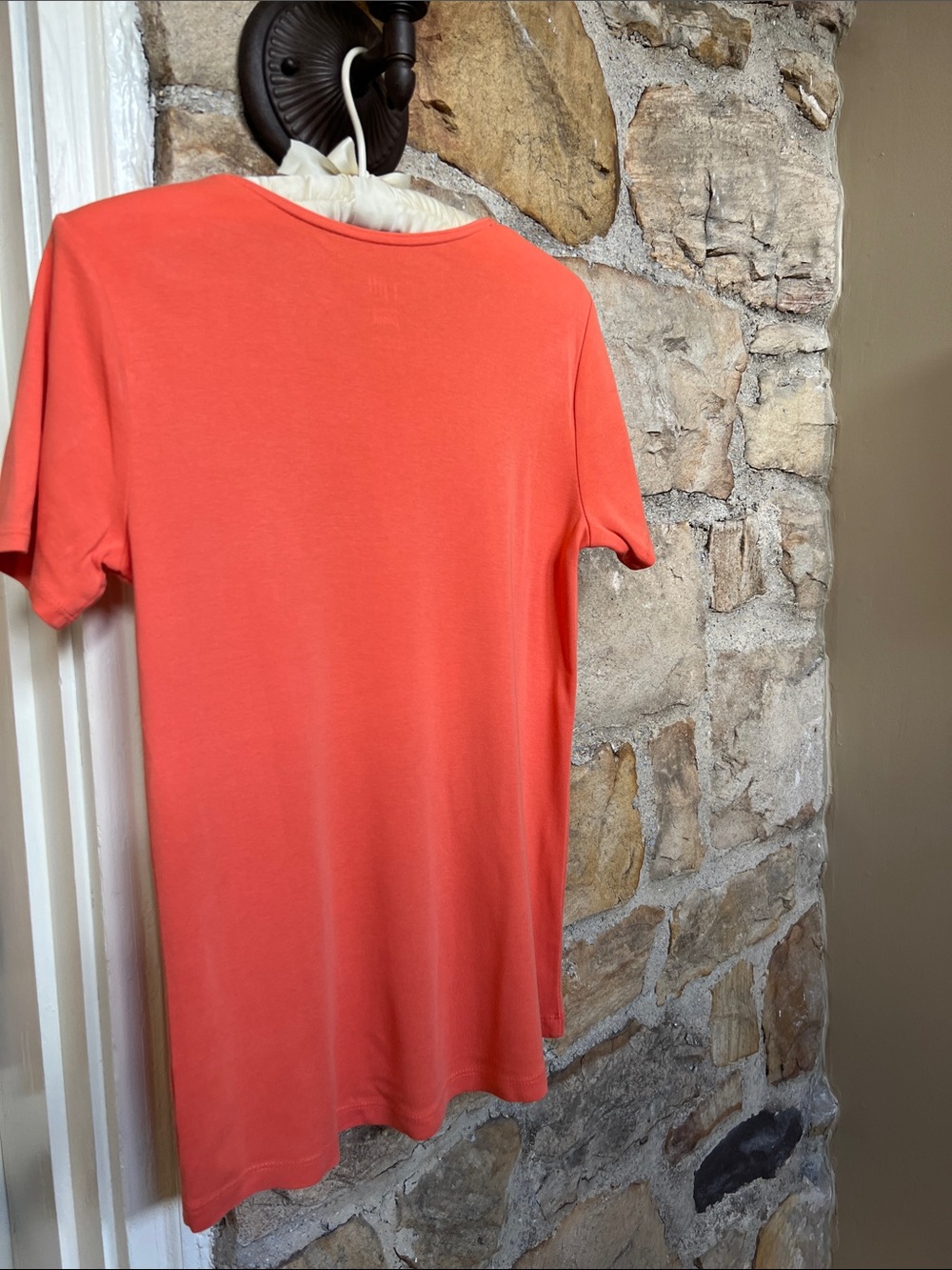 Orange Perfect Pima Tee - Picture 3 of 5